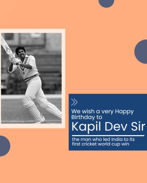 Happy Birthday Kapil Dev - Poster, Wishes Images Free Download 26 Happy Birthday Kapil Dev banner